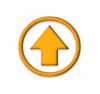 Orange Arrow Up Image